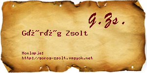Görög Zsolt névjegykártya