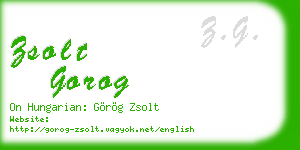 zsolt gorog business card